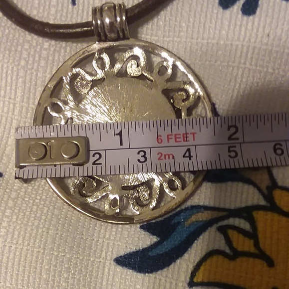 Chicos Leather Cord Pendant Choker - Picture 5 of 5